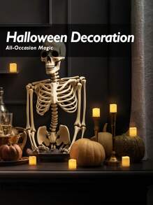 12 pièces Bougie de Thé LED sans flamme vacillante, avec batterie 2 fois plus longue durée, lumière blanche chaude vacillante, convient pour mariage, extérieur, décoration de table et cadeaux romantiques - idéal pour Halloween, décoration de Noël