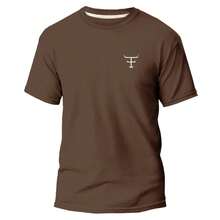 Men's Rodeo T-Shirt Country Fashion Style Texas A11 - 鏽棕色 - 查看 1