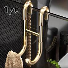 1pc Stainless Steel Towel Hook, Punch Free Bathroom Partition Hook, Heavy Duty Hook Rack For Robe, Towel, Over The Door Hook For Bathroom, Kitchen Multi-Scale Use, Bathroom Accessories