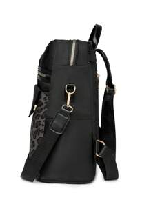 Rucsac anti-furt cu ciucuri și imprimeu leopard, poșetă pentru femei, geantă de zi la modă multifuncțională, geantă de călătorie ușoară cu mai multe buzunare, geantă de școală simplă cu capacitate mare, geantă de cărți convenabilă, pentru studenți, călătorii în vacanță, călătorii de afaceri, naveta zilnică, cumpărături, birou, întâlniri, activități în aer liber, cadou de ziua de naștere, cadou de sărbători, rucsacuri