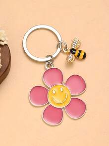 1pc Alloy Flower Daisy Sunflower Keychain | Flower Girl Bag Charm, Elegant Creative Accessory, Perfect For Young Ladies Gifts For Mother, Father, Graduation, And Teacher - Multicolor - View 9