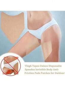 20/10/5/1pc Anti-Chafe Thigh Bands, Prevent Chafe & Friction For Men & Women In Summer, Includes Elastic Patches, Waistband, Stickers, E-Face Waterproof Transparent Adhesive