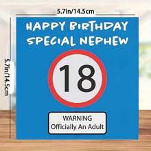 给我侄子的18岁生日贺卡 - 带有牛皮纸信封的生日贺卡是送给我侄子的一份精美礼物