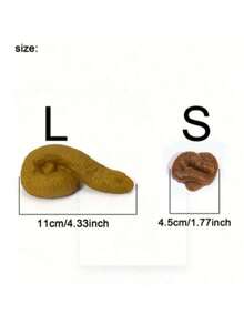 1pc Creative Gag Toy Realistic Poop Squeeze Toy, Soft Silicone Anti-Stress Squishy Prank Party Novelty Funny Poop Gift Toy - Multicolor - View 5