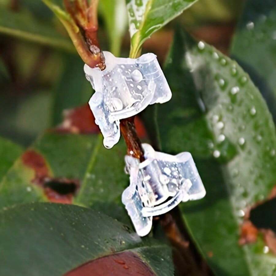 1pcs Reusable PP Plastic Grafting Clips, Plant Support Clips For Vegetable And Fruit Seedlings