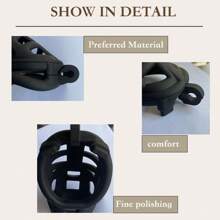 "Gift!" One Elastic Auxiliary Strap For More Comfortable Wearing. Chastity Men's Lock Chaste Vessel Black Light Pvc Penile Ring Snap Ring Multi Size Cage SM Sex Toys BDSM Pink Valentine's Day Bdsm Restraints Chastity Cage Bdsm Bondage Sex Tools