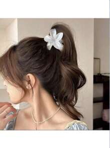 Cute Colorful Flower Claw Clips, Hair Claws For Bun Updo, For Women & Girls Snowflake Halloween
