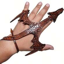 1 Fashion Adjustable Dragon Sleeve Cuff Bracelet Retro Faux Leather Dragon Wrap Wrist Strap Cosplay Fashion Accessories Gift Men And Women Exquisite Christmas Gift Birthday Gift Gift Creative Men's Bracelet,Hot Faux Leather Dragon Glove Gift, Braided Retro Bracelet Wristband, Adjustable Hand Dragon Mittens For Men, With Valentine'S Day, Mardi Gras Day - Multicolor - View 12