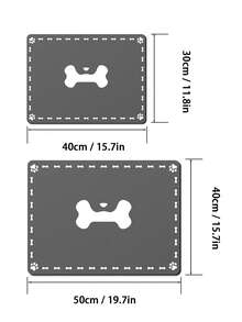 Alfombrilla personalizada súper absorbente para comida de perro, almohadilla personalizable para tazón de mascotas, hecha de goma y material de diatomita, adecuada para perros, cosas personalizables - Multicolor - Ver 4