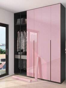 1卷加厚棕色自粘防滑浴室地板贴纸，防水厨房地板瓷砖贴纸，易于安装的家居装饰地板瓷砖贴纸，可移除并重复使用，适用于客厅、卧室 - 粉色 - 查看 8