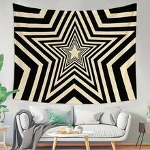 1pc Y2K Aesthetic Star Pattern Tapestry, Wall Tapestry Hanging Home Decoration Materials, Hippie Decor For Living Room, Bedroom, Dorm - Multicolor - View 5