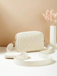 1pc Girls Mini Wave Pattern Embossed Letter Pouch, Phone Wallet Coin Purse - Beige - View 4