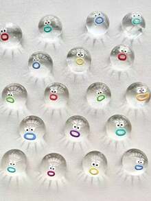 2/6/12/18/40个迷你可爱捏捏球，弹性粘手派对小礼物，礼品袋填充物，生日礼物，宝箱填充物，生日派对减压玩具，礼品袋填充物，皮纳塔填充物，礼品袋填充物，多种款式和颜色可选 - 彩色 - 查看 10