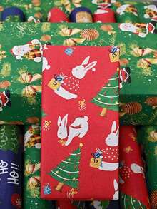 1 张 5 米/10 米大卷圣诞包装纸，牛皮纸