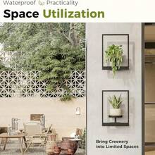 Wall Planters For Indoor Plants Metal WallMounted Plant Hanging Holder Hanger 2Pack 30 * 11 * 40Cm Black - 黑色 - 查看 6