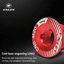 1pc ENLEE M18/M20 Bicycle Crankset Crank Cover Lightweight Bike Crank Cover With Hollowtech Bolt Aluminum Alloy Crank Dust Cover For Mountain And Road Bikes, Bicycle Accessories - Multicolor - View 3
