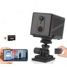 Cameră mini 5MP, viziune nocturnă în interior, supraveghere video, monitorizare securitate, baterie reîncărcabilă 3000 mAh, cameră de acasă, compatibilă cu cartela SIM 4G