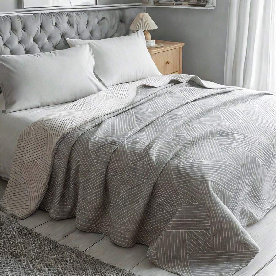 Manta de muselina ligera – Edredón de algodón de 3 capas para adultos, suave y acogedor para la cama o el sofá. Juegos de ropa de cama, sábanas, sábanas bajeras, sábanas queen/king, juego de sábanas, fundas nórdicas. - voleibol - Ver 1