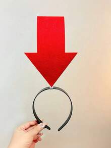 1 szt. Akcesoria do włosów w stylu imprezowym – opaski na głowę ze znakiem zapytania, wykrzyknikiem, czerwoną strzałką dla kobiet, modne dodatki na imprezę, zestaw opasek w kształcie strzałki – odpowiednie do noszenia na co dzień, na imprezy, występy itp., idealne na zajęcia na świeżym powietrzu i jako rekwizyt do zdjęć