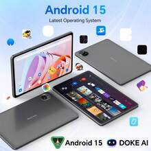 Blackview 10英寸安卓平板电脑，四核处理器，4GB内存，64GB存储空间，6000mAh电池，支持2TB TF卡，高清IPS显示屏，WiFi 6，蓝牙5.2 - 灰色 - 查看 2