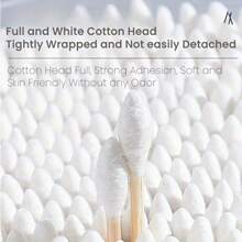 1000 Count Bamboo Universal Cleaning Swabs - Standard Bud With Double Tips For Personal Hygiene, Home Clean, Beauty, Ear, Applicator, Cleansing - Formaldehyde-Free, Multi-Purpose Use, Personal Care Accessories, Ergonomic Design, Durable Swabs