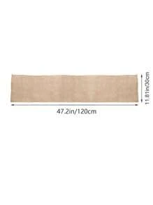 1 pièce Chemin de table en toile de jute, chemin de table de mariage en lin rustique, décoration de table en lin tissé rectangulaire rustique pour les fêtes forestières et les pique-niques, décoration de Noël, décoration d'Halloween, rouleau en jute de style campagnard vintage pour la décoration de la maison, baby shower, shower de mariage, décoration de fête d'anniversaire, décoration de mariage