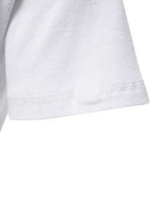 GRDR 1pc Men's Casual Henley Neck Short Sleeve T-Shirt, Summer - White - View 7