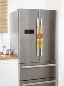 2 Pcs Printed Refrigerator Gloves With Anti Fouling And Anti Dirty Handle Protective Cover Insulation,Galentines,Puppy,Carnival,Party Decorations