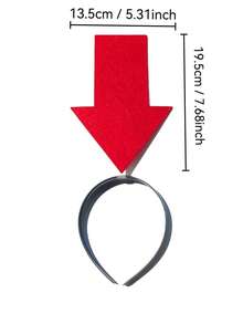 1 szt. Akcesoria do włosów w stylu imprezowym – opaski na głowę ze znakiem zapytania, wykrzyknikiem, czerwoną strzałką dla kobiet, modne dodatki na imprezę, zestaw opasek w kształcie strzałki – odpowiednie do noszenia na co dzień, na imprezy, występy itp., idealne na zajęcia na świeżym powietrzu i jako rekwizyt do zdjęć