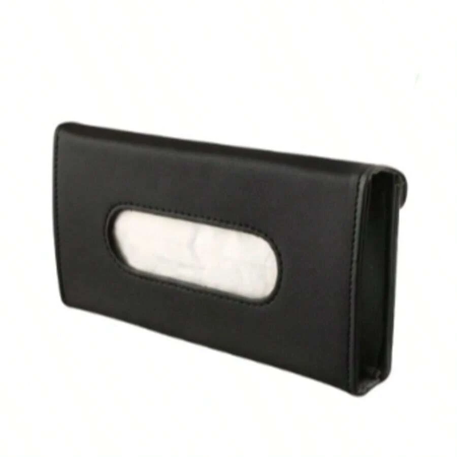 New Soft Leather Car Tissue Box Car Sun Visor Type Block Hanging Container Towel Napkin Holder Paper Rack Organizer Storage Bag