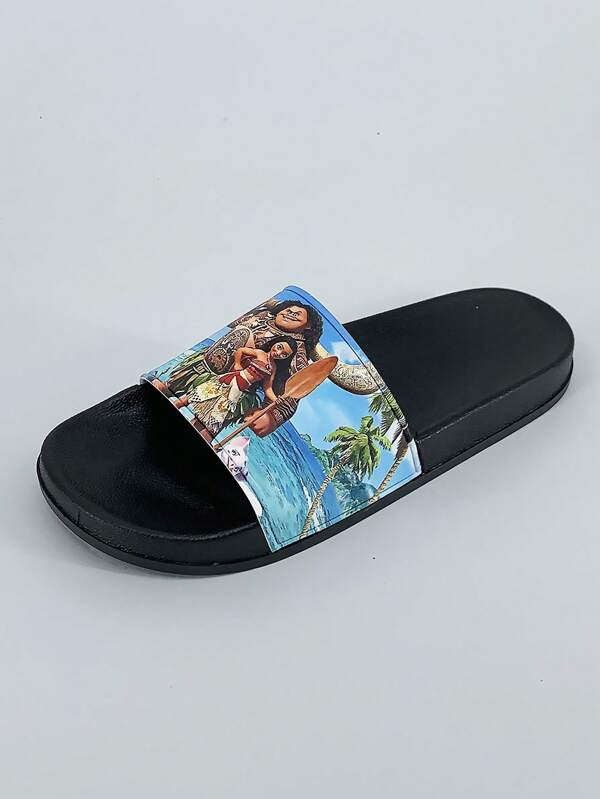 Disney Disney Men's Casual Minimalist Slide Sandals, Beach Slippers, Couples Shoes, Disney Shoes, Women's Sandals, White Sandals, Black Slippers, Men's Shoes, Bathroom Slippers, Suitable For Outdoor Wear And Indoor Home