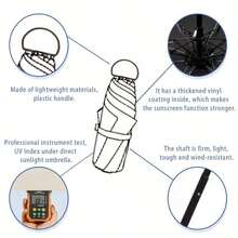 1pc Mini Popular Multi-Color Folding Umbrella, Portable Pocket Rain Umbrella, Portable Capsule Box Rain Umbrella, Lightweight Miniature Pocket UV Protection Dual-Use Umbrella, Storage Multi-Functional Rain And Sun Protection Compact Umbrella - Multicolor - View 4