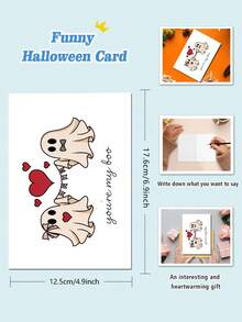 1pc You're My Boo Card, Love Card, Valentine Card, Sweet Card, Cute Card, Relationship Card, Anniversary Card, Husband Card, Boo Valentine Happy Halloween Cards