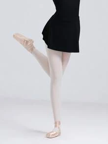 Daydance1 件装女士芭蕾舞裙成人舞蹈服芭蕾舞裙女芭蕾舞演员舞蹈服侧开衩芭蕾舞短裙（尺码偏小，建议选大一码）黑色春季 - 黑色 - 查看 10