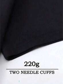 Unisex Casual T-Shirt With Sade - Themed Portrait Print Casual Soft Short Sleeve Pure Cotton 220gsm T - Shirt - 黑色 - 查看 6