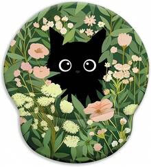 Alfombrilla de mouse ergonómica con soporte de muñeca, alfombrilla de mouse con reposamuñecas, alfombrilla de mouse para juegos de gato negro con base antideslizante para aliviar el dolor, bonita - Contenedor Lindo - Ver 40