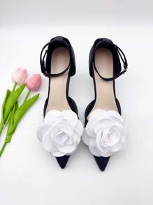 2pcs Elegant Fabric Rose Decorative Shoe Clips - Perfect For Weddings, Bridal Parties And High Heels