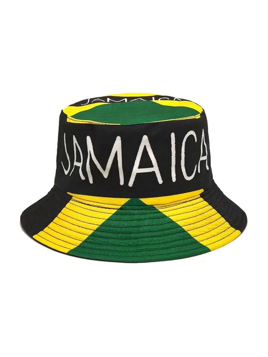 时尚双面牙买加风格轻便男女款户外休闲防晒渔夫帽