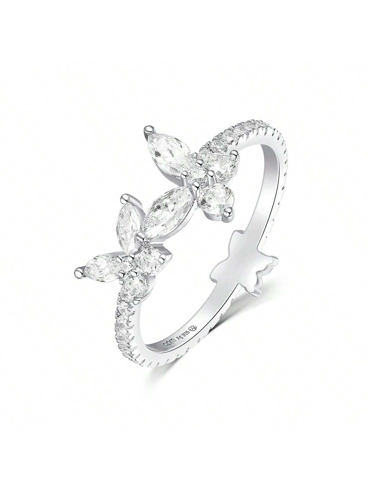 APM Monaco خاتم APM Monaco فراشة للنساء ، فضي أبيض...