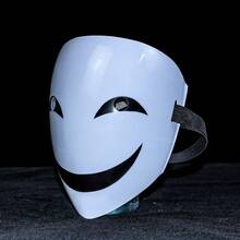 1 件万圣节恐怖全脸面具，节日面具服装角色扮演化妆舞会恐怖搞笑万圣节派对面具 - 白色 - 查看 7