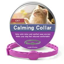 1/2件 56/72厘米 镇静舒缓信息素项圈 狗猫尺寸可调节 跳蚤蜱虫驱蚊项圈 小狗大型犬项圈 犬用项圈 猫用项圈（非药物 不能代替镇静剂） - 黑色 - 查看 14