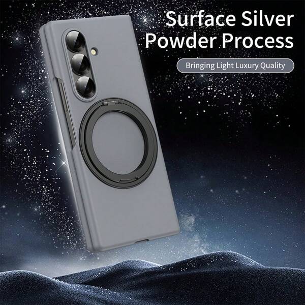 1 pieza Funda para teléfono a prueba de golpes compatible con Samsung Galaxy Z Fold 7/Fold 6/Fold 5/Fold 4/Fold 3/Z Fold SE (W25), que proporciona protección integral. Incluye protector de pantalla de vidrio templado de alta definición de forma gratuita. Diseño de soporte giratorio 360° para una visualización y videollamadas cómodas. Fabricado con material amigable con la piel y apariencia minimalista, que muestra una calidad premium