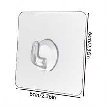 20pcs,Wall Hook Patches, Strong Adhesive Hooks, Traceless Hooks, Wall-Mounted Storage Rack Patch Accessories, No Drilling Required For Installation, Bathroom Hook Stickers, Suitable For Bathrooms, Kitchens, Behind Doors, And Offices.