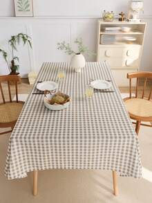 1 Peça Toalha de Mesa Retangular Xadrez, Toalha de Mesa Quadriculada em Estilo Fazenda Minimalista, Adequada para Piquenique na Primavera/Verão, Cozinha, Jantar, Restaurante, Festa de Feriado, Decoração de Mesa, Decoração de Outono, Decoração de Sala