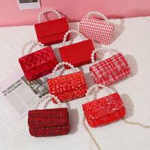 Women Top Handle Bags - 紅色編織 - 查看 4