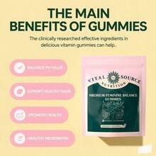 Miriyalyad Vital Source Feminine Balance Gummies - Women's Health Probiotics For PH & Immune Support & Natural Pineapple Flavo Hawaiian Pineapple-60 Gummies - Dứa / Hương vị - Xem 3