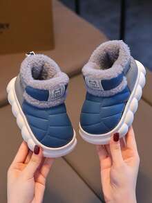 1 Pair Kids Fuzzy Slippers, Boys & Girls, Autumn/Winter Indoor Warm ...