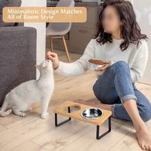 1套2个不锈钢加高倾斜碗，献给爱猫人士和猫妈。专为爱猫人士和爱狗人士设计的升级版碗碟。宠物爱好者的礼物。宠物喂食时，提供防呕吐功能。易于组装。 - 彩色 - 查看 10