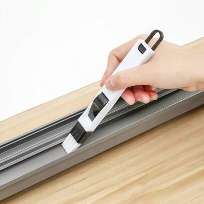 1 Piece T Window Groove Brush Groove Cleaning Brush Gap Brush Keyboard Brush With Dustpan Cleaning Brush Small Brush