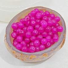 100pcs/Pack 8mm Imitation Jade Glass Transparent Beads, Wholesale For DIY Bracelet Necklace Jewelry Making